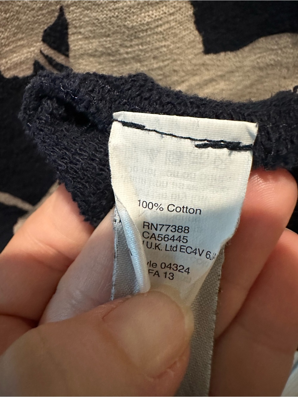 J. Crew 100% Cotton Navy Crewneck Sweatshirt with White Horse Graphic Size M - Picture 3 of 4